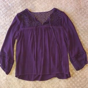 Dark purple Lacey blouse
